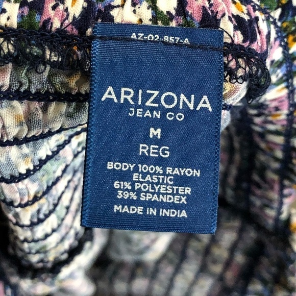 Arizona Purple & Blue Ditsy Floral Smocked Mini Skirt M - Picture 4 of 4